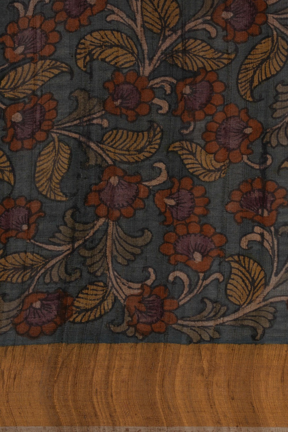 Image of Kalamkari Hand-Painted Saree